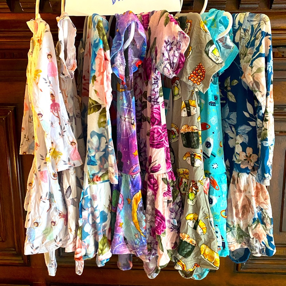 Posh Peanut 18-24 bundle of 8 bodysuit twirls